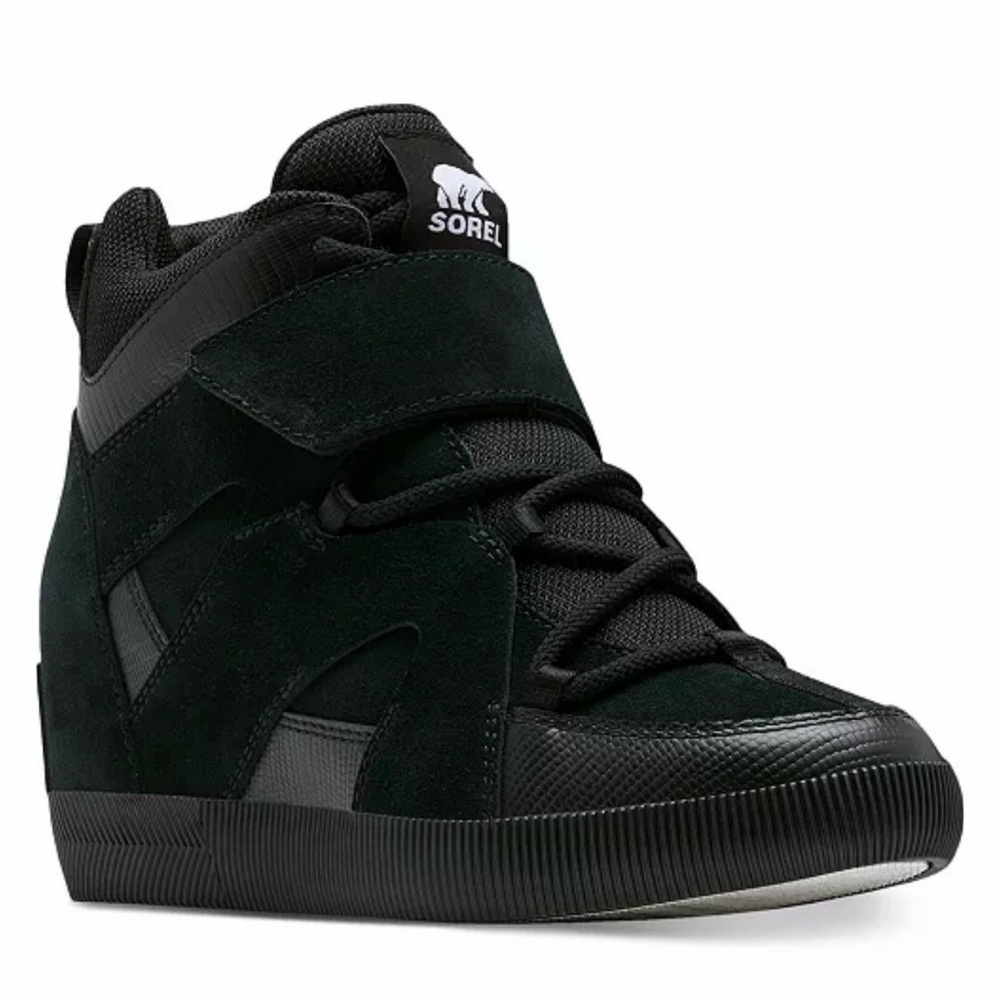 Sorel | Out N About Sport Wedge - Black and Sea Salt